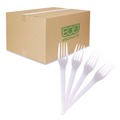 Cutlery | Eco-Products EP-S017 Plantware CPLA Cutlery Fork - White (1000/Carton) image number 1