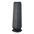 Space Heaters | Alera HECT24 7.17 in. x 7.17 in. x 22.95 in. Ceramic Heater Tower with Remote Control - Black image number 2