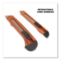 Office Jansan | Great Neck 2SBK 9 mm/18 mm Knife Snap-Off Utility Knife Set - Orange/Black image number 4