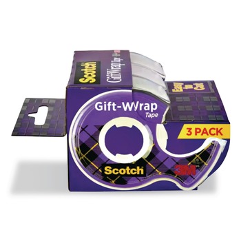 Scotch 0.75 in. x 300 in. Gift Wrap Tape with Dispenser - Transparent