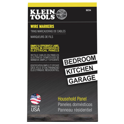 Klein Tools 56254 Household Electrical Panel Wire Marker Book image number 0