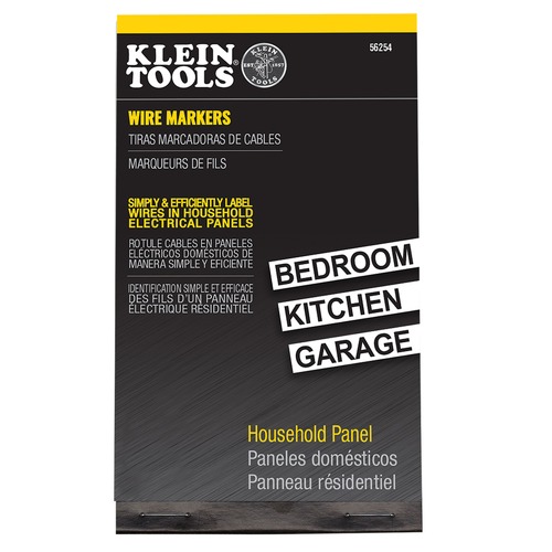 Conduit Tool Accessories & Parts | Klein Tools 56254 Household Electrical Panel Wire Marker Book image number 0