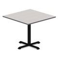  | Alera ALETTSQ36WG 35.38 in. W x 35.38 in. D Square Reversible Laminate Table Top - White/Gray image number 2