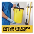 Mop Buckets | Rubbermaid Commercial HYGEN FGQ95088YEL 6.8 gal. HYGEN Charging Bucket - Yellow image number 3