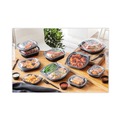 Food Service | Pactiv Corp. YCN8467H00D0 9.38 x 8 x 1.25 ClearView MealMaster 2-Compartment Dome Plastic Lid with Fog Gard Coating - Clear (252/Carton) image number 7