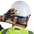 Hard Hats | Klein Tools 60150 Vented-Class C Safety Helmet with Rechargeable Headlamp - White image number 8