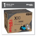 Paper Towels and Napkins | WypAll 41041 11.1 in. x 16.8 in. X80 Cloths with Hydroknit Brag Box - Blue (160 Wipers/Carton) image number 1