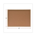 Office Jansan | Universal 43602-UNV 24 in. x 18 in. Cork Board with Oak Style Frame - Tan Surface image number 6