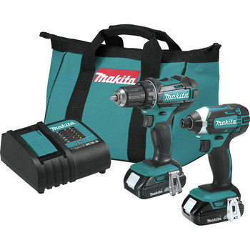COMBO KITS | Makita CT225SYX 18V LXT Brushed Lithium-Ion 1/2 in. Cordless Drill Driver/1/4 in. Impact Driver Combo Kit (1.5 Ah)