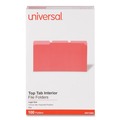  | Universal UNV15303 1/3-Cut Tabs Interior File Folders - Legal Size, Red (100/Box) image number 0