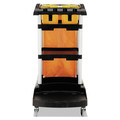 Cleaning Carts | Rubbermaid Commercial FG9T7200BLA High Capacity Cleaning Cart - Black image number 6