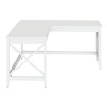 Office Desks & Workstations | Alera ALEWSF5959WT 58.27 in. x 58.27 in. x 29.53 in. L-Shaped Farmhouse Desk - White image number 2