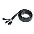 Office Cable Management | Innovera IVR39665 2.5 in. x 0.5 in. Channel, 72 in. Long, Floor Sleeve Cable Management - Black image number 0