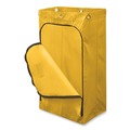 Cleaning Carts | Rubbermaid Commercial 1966719 17.25 in. x 30.5 in. 24 Gallon Zippered Vinyl Cleaning Cart Bag - Yellow image number 4