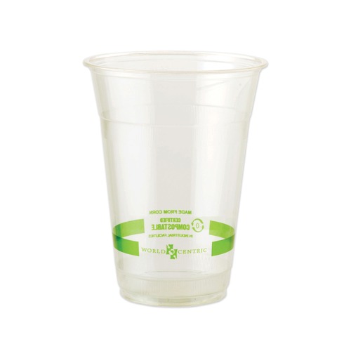 Food Service | World Centric CPCS16 16 oz PLA Plastic Cold Cups - Clear (1000/Carton) image number 0