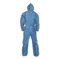 Bib Overalls | Ansell KCC 58513 A20 Elastic Back Wrist/Ankle Hooded Coveralls - Large Blue (24/Carton) image number 5