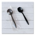 Food Service | Boardwalk BWKSOUPBLPPIW Mediumweight Wrapped Polypropylene Soup Spoon Cutlery - Black (1000/Carton) image number 5
