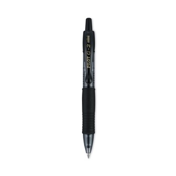 Pilot G2 Mini Fine 0.7 mm Gel Pen - Black Ink/Smoke/Black Barrel (4/Pack)