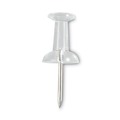  | Universal UNV31306 3/8 in. Plastic Push Pins - Clear (400/Pack) image number 1