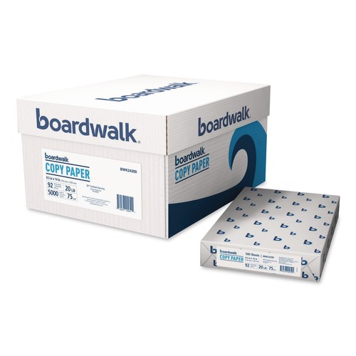 Paper & Printables | Boardwalk 24200 8.5 in. x 14 in. 20 lbs. Bond Weight 92 Bright Legal Size Copy Paper - White (10-Reams/Carton) image number 0
