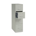 Office Filing Cabinets & Shelves | Alera 26131 15 in. x 26.5 in. x 52 in. Letter-Size 4-Drawer Economy Vertical File - Light Gray image number 3