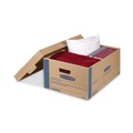 Boxes & Bins | Bankers Box 0066001 SmoothMove 15 in. x 24 in. x 10 in. Prime Moving/Storage Boxes - Large, Brown/Blue (8/Carton) image number 3