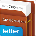 Office Jansan | Pendaflex 95343 3.5 Expansion Letter Size Heavy-Duty End Tab File Pockets - Red Fiber (10/Box) image number 2