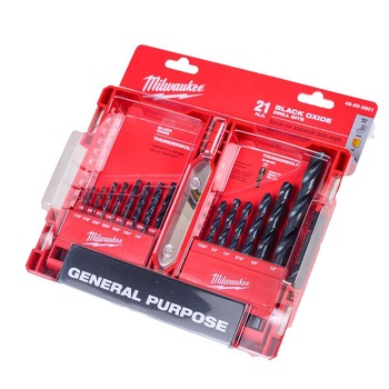 Milwaukee 48-89-2801 21-Piece THUNDERBOLT Black Oxide Drill Bit Set
