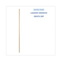 Brooms | Boardwalk BWK121 15/16 in. x 54 in. Lacquered Hardwood, Threaded End Broom Handle - Natural image number 4