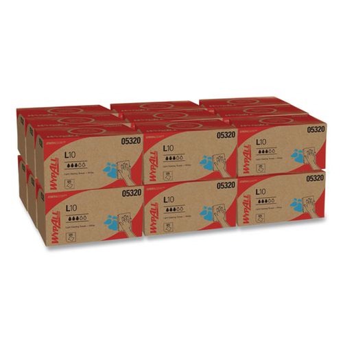 Cleaning & Janitorial Supplies | WypAll 05320 1-Ply 9 in. x 10.5 in. L10 Towels with POP-UP Box - White (125/Box, 18 Boxes/Carton) image number 0