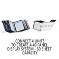 Office Jansan | Durable 561201 InstaView Expandable Desktop Reference System with 10 Panels - Black/White image number 2