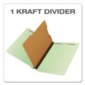 Office Jansan | Pendaflex 23314 2 in. Expansion 1 Divider 4 Fasteners End Tab Classification Legal Folders - Pale Green (10/Box) image number 3