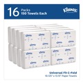 Cleaning & Janitorial Supplies | Kleenex 01500 10.13 in. x 13.15 in. 1-Ply C-Fold Paper Towels - White (2400/Carton) image number 1