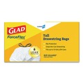 Glad 78526 Tall Kitchen Drawstring Trash Bags, 13 Gal, 0.72 Mil, 24-in X 27.38-in, Gray, 100/box image number 4