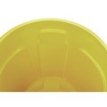 Trash Cans | Rubbermaid Commercial FG264360YEL 44 Gallon Plastic Vented Round Brute Container - Yellow image number 2