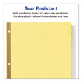 Office Jansan | Avery 11112 11 in. x 8.5 in. 8-Tab Double-Sided Gold Edge Reinforcing Buff Insertable Big Tab Dividers - Clear Tabs (1-Set) image number 3