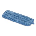 Mops | Rubbermaid Commercial FGQ82000BL00 13.75 in. x 5.5 in. x 0.5 in. Microfiber Wall/Stair Wet Mopping Pad - Blue image number 2