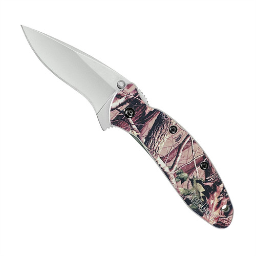 Knives | Kershaw Knives 1620C Ken Onion Scallion Assisted 2-1/4 in. Plain Blade - Camo Aluminum image number 0