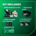 Copper and Pvc Cutters | Metabo HPT VB3616DAM MultiVolt 36V Brushless Lithium-Ion Cordless Rebar Bender/ Cutter Kit with 2 Batteries (4 Ah) image number 1