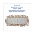  | Boardwalk BWK1318 18 in. x 5 in. Industrial Hygrade Cotton Dust Mop Head - White image number 4