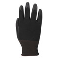 Work Gloves | Boardwalk BWK0002811 Polyurethane Palm Coated Gloves - 2XL, Black (1 Dozen) image number 1