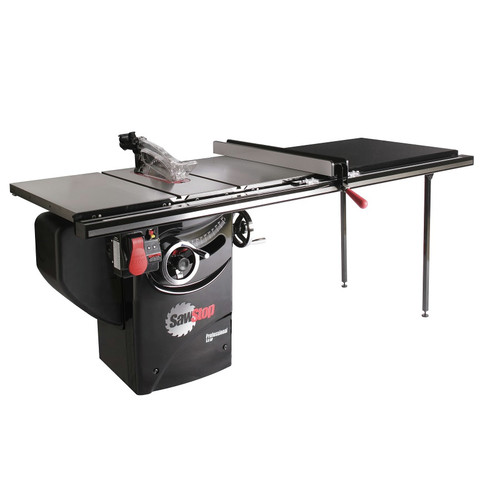 Table Saws | SawStop PCS31230-TGP252 220V Single Phase 3 HP 13 Amp 10 in. Professional Cabinet Saw with 52 in. Professional Series T-Glide Fence System image number 0