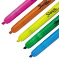 Highlighters | Sharpie 28175PP Chisel Tip Retractable Highlighters - Assorted Ink/Barrel Colors (1-Set) image number 2