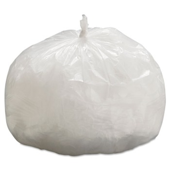 TRASH BAGS | Boardwalk Z6639LN GR1 High-Density 33 Gallon 33 in. x 39 in. Can Liners - Natural (500/Carton)