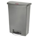 Trash & Waste Bins | Rubbermaid Commercial 1883606 Streamline 24 Gallon Front Step Style Polyethylene/Resin Step-On Container - Gray image number 0