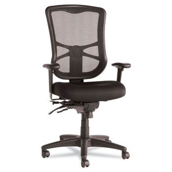 Alera Alera Elusion Series Mesh High-Back Multifunction Chair, Black