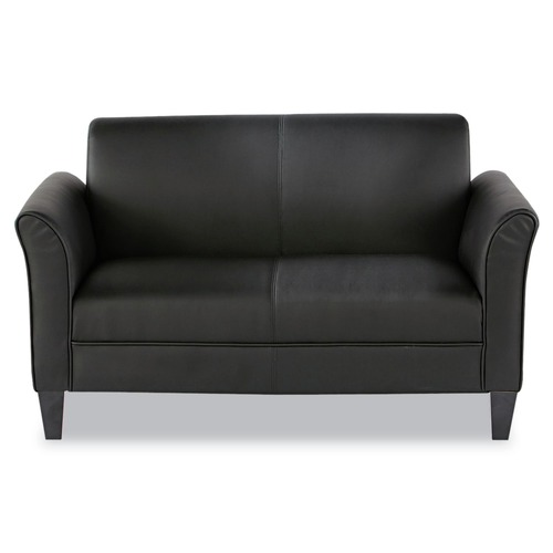  | Alera ALERL22LS10B Reception Lounge Sofa Series 55.5 in. x 31.5 in. x 33.07 in. 2-Cushion Loveseat - Black image number 0