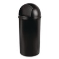Trash & Waste Bins | Rubbermaid Commercial FG816088BLA Marshal 15 Gallon Plastic Round Classic Container - Black image number 3