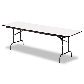 Iceberg 55237 OfficeWorks 96 in. x 30 in. x 29 in. Rectangular Commercial Wood Laminate Folding Table - Gray/Charcoal