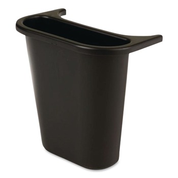 Rubbermaid Commercial Rectangular Saddle Basket Recycling Bin - Black
